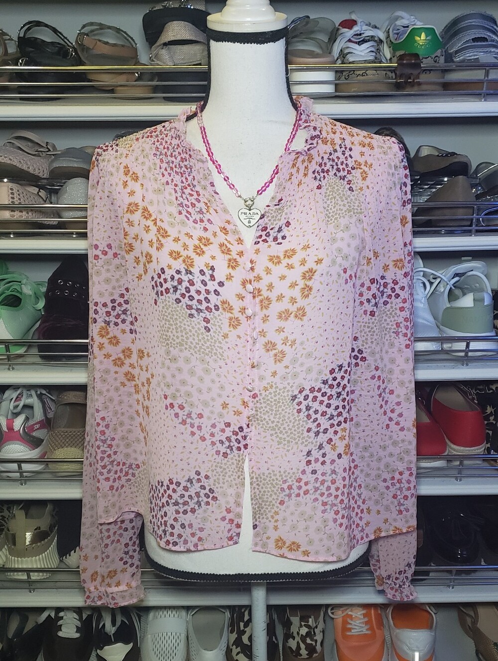 Cooper & Ella Sheer Pink Blouse